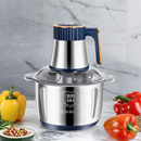 Moedor de Carne Doméstico 5 Velocidades em Aço Inoxidável – Processador Multifuncional